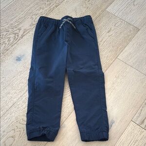 Kids Navy Blue Elastic Waist Pants